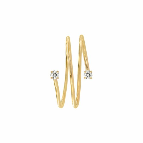 Pre-owned J.o.n Natural Diamond Pave Designer Wrap Ring Solid 14k Yellow Gold Christmas Jewelry In White