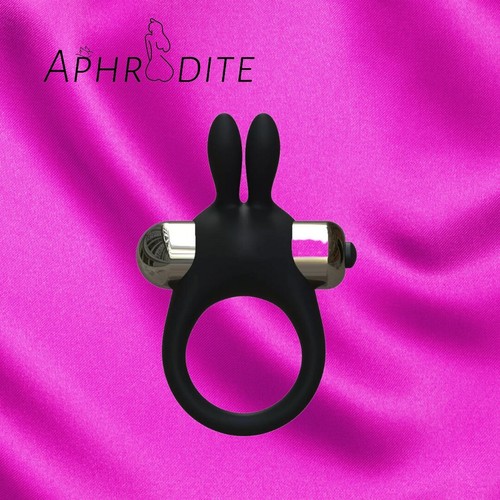 JoyRings Silicone Rabbit Vibrating Cock Ring Adult Sex Toy - Picture 1 of 5