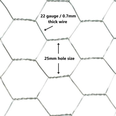 Suregreen Galvanised Chicken Wire - many dimensions, hole apertures and gauges