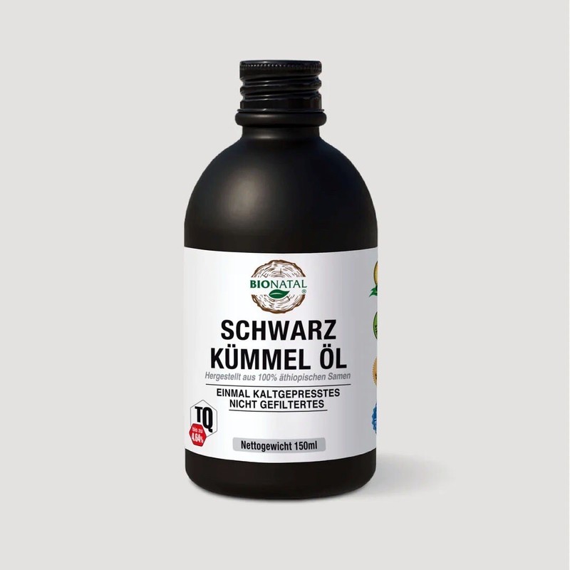ÃThiopisches SchwarzkÃ¼MmelÃ¶L 150ml Kaltgepresst Ungefiltert Bionatal Thymochinon