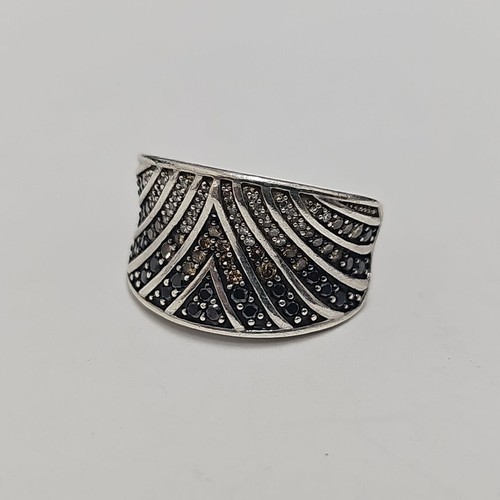 Vintage India S.D. Signed Sterling Wide Ring S 9.25 10.2g Vintage India S.D. Signed Sterling Wide Ring S 9.25 10.2g