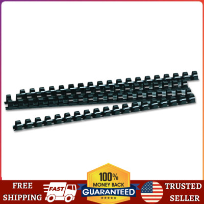 100 Pack Plastic Binding Combs Round Back For Standard 19-Ring Binding 1/2 Inch
