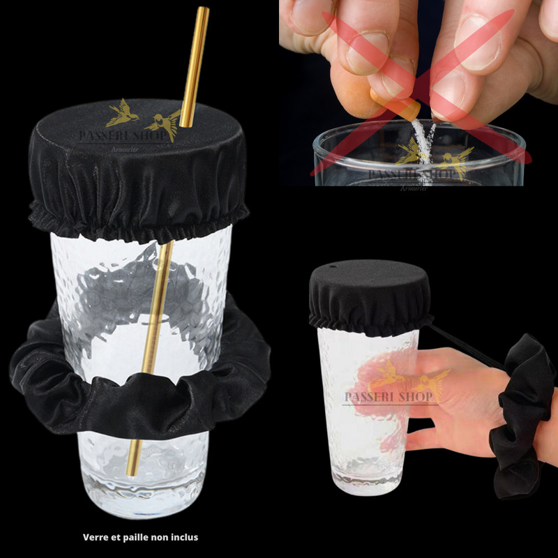 Protection De Verre Anti-Drogue Avec Chouchou RÃ©Utilisable