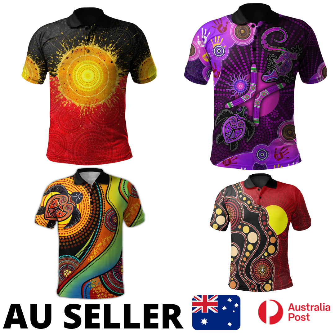 aboriginal design polo shirts