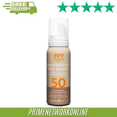 EVY Technology SPF50 Daily Defence Sunscreen Face Mousse 75ml ⭐⭐⭐⭐⭐