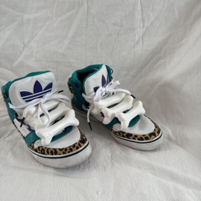 Adidas Bone Jeremy Scott Flintstones White Collegiate Aqua
