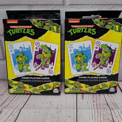 Lot Of 2, New, Teenage Mutant Ninja Turtles TMNT Jumbo Playing Cards
