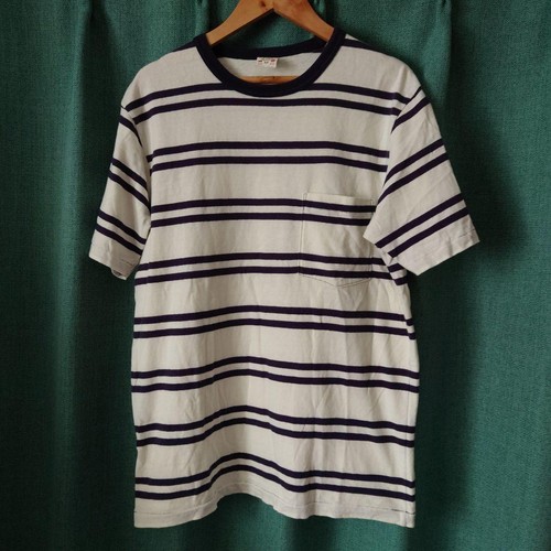 トップス FREEWHEELERS POWER WEAR PRINT TEE SHIRT FREEWHEELERS POWER WEAR T-Shirt Stripe Size M Used From