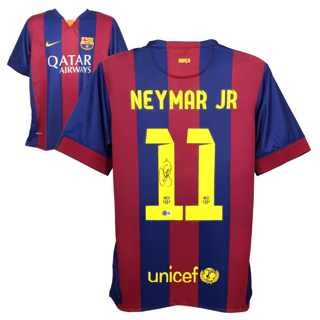 FC Barcelona NEYMAR JR 11番シャツ Neymar Jr Signed FC Barcelona Home Soccer Jersey #11 with