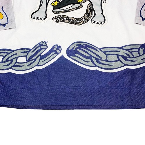 Vtg Rare IHL Long Beach Calafornia Ice Dogs Starter Hockey Jersey. Mens Medium.