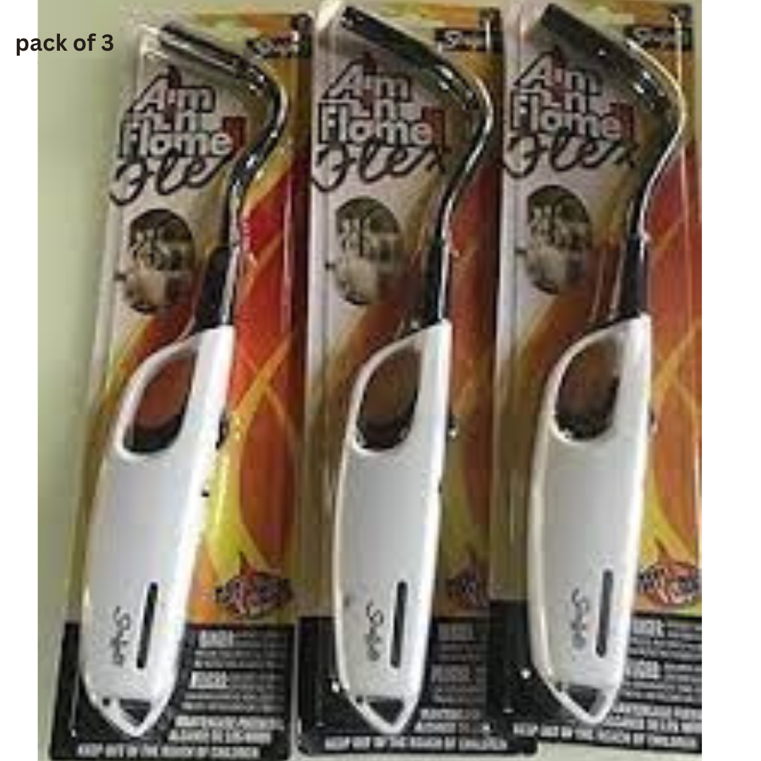 Scripto Multi Purpose, Flame Lighter Flexible, Random Colors Decoflex -PACK Of 3