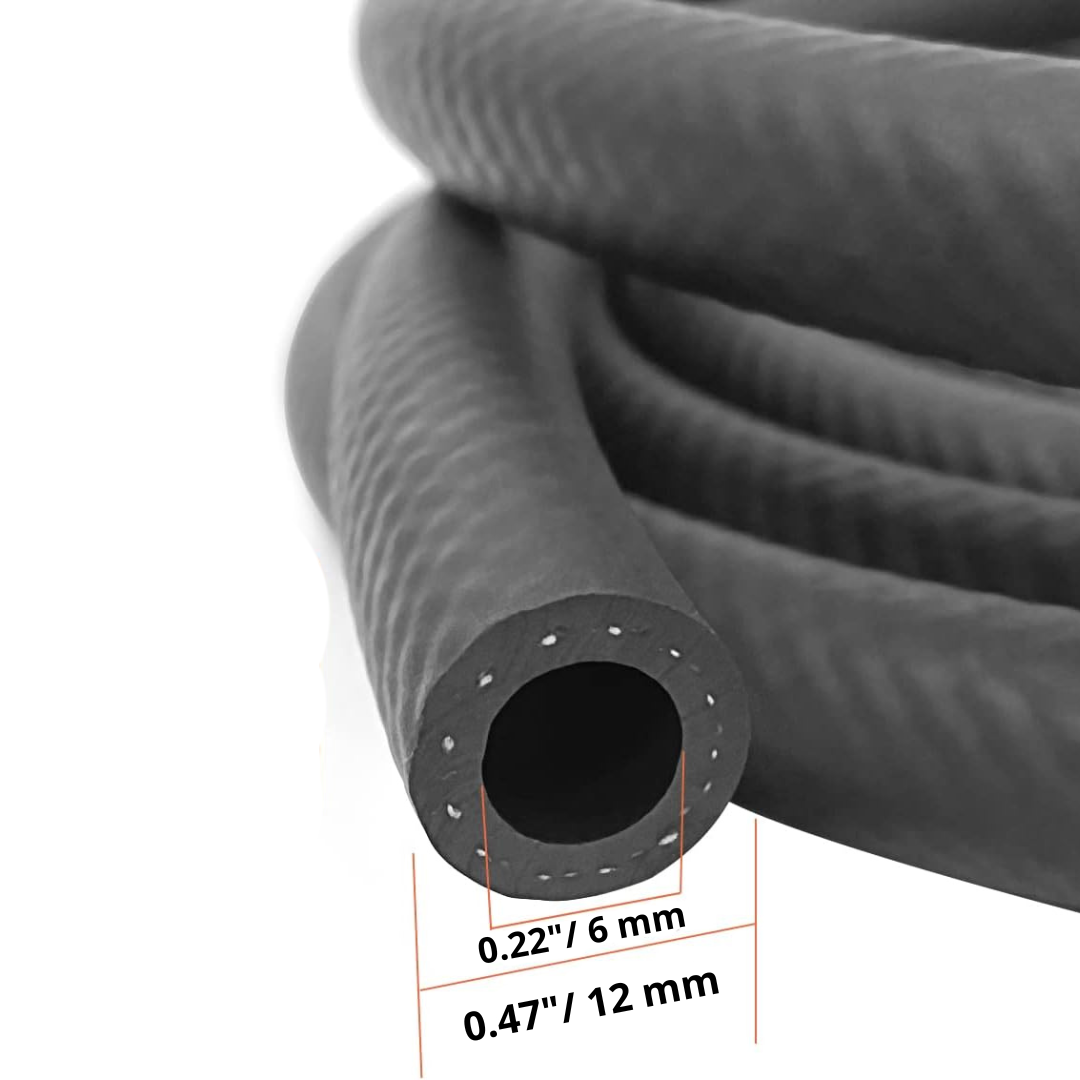 7FT  1/4” x 1/2” Fuel Line Hose Kit for Briggs MTD Craftsman Troy Bilt Cub Cadet