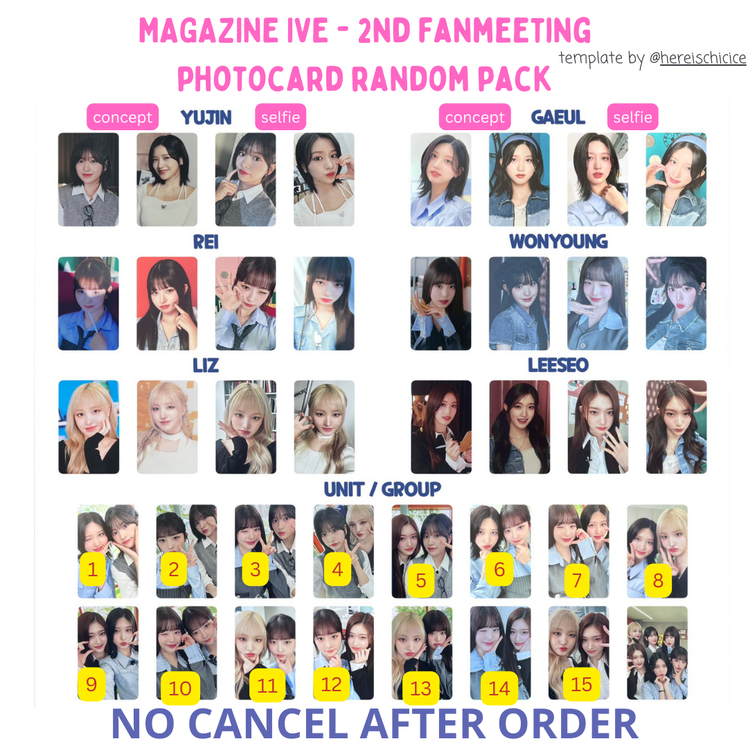 MAGAZINE IVE ペンミ ファンミ レイ ポーチ トレカ idフォト MAGAZINE IVE ペンミ ファンミ レイポーチトレカid フォト