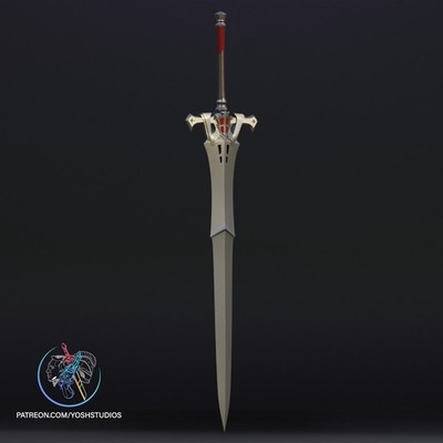 Clive Rosfield Invictus Sword FF16 Final Fantasy — 3D Printed RAW DIY Cosplay Ki