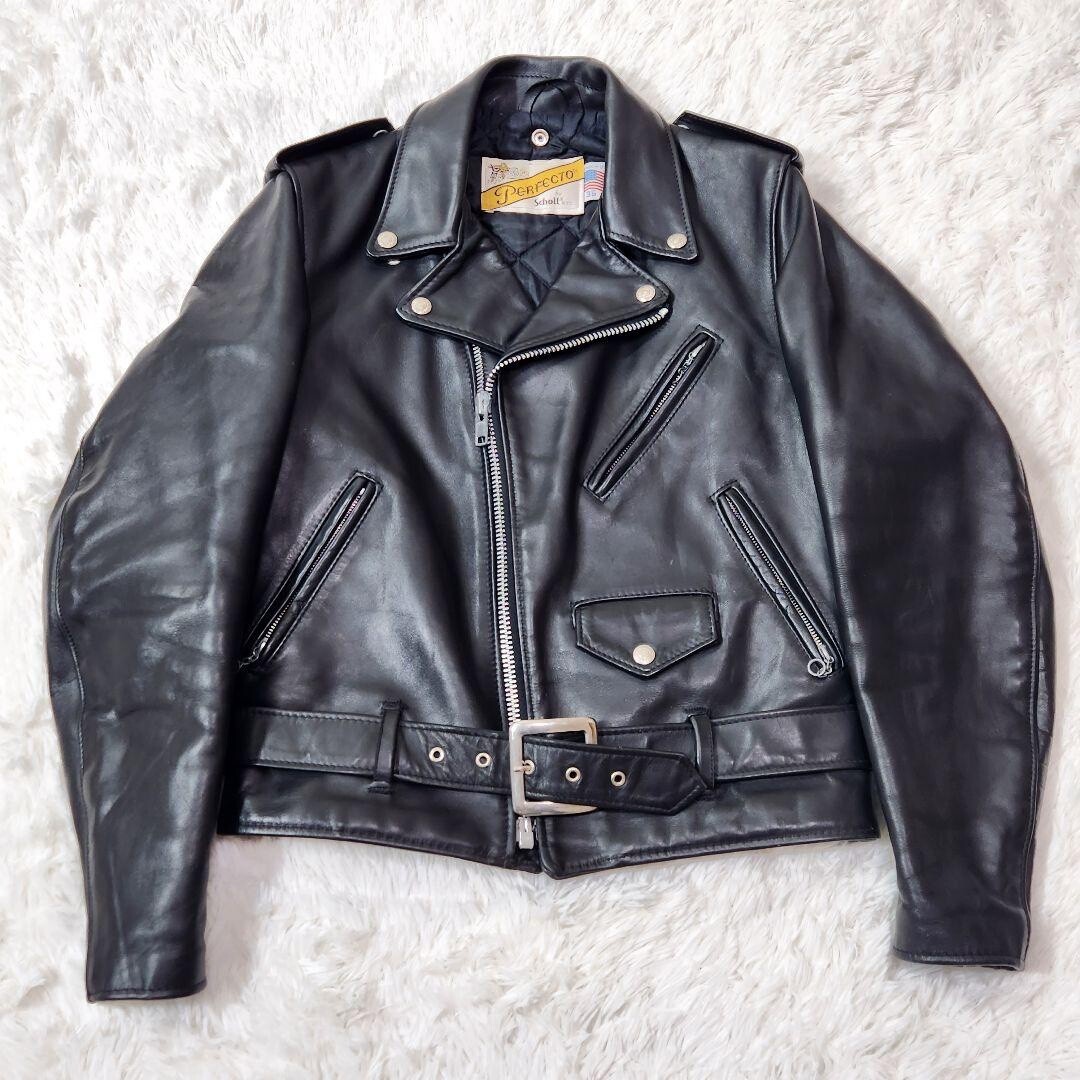 ジャケット・アウター Schott 125 Double Riders Jacket Cowhide Schott 125 Double Riders Jacket 36 Cowhide Black Lether CHP