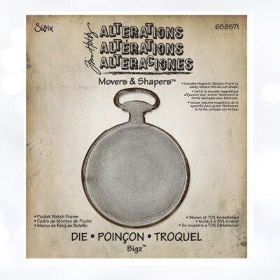 Tim Holtz POCKET WATCH FRAME Vintage Clock 658571 Bigz Die