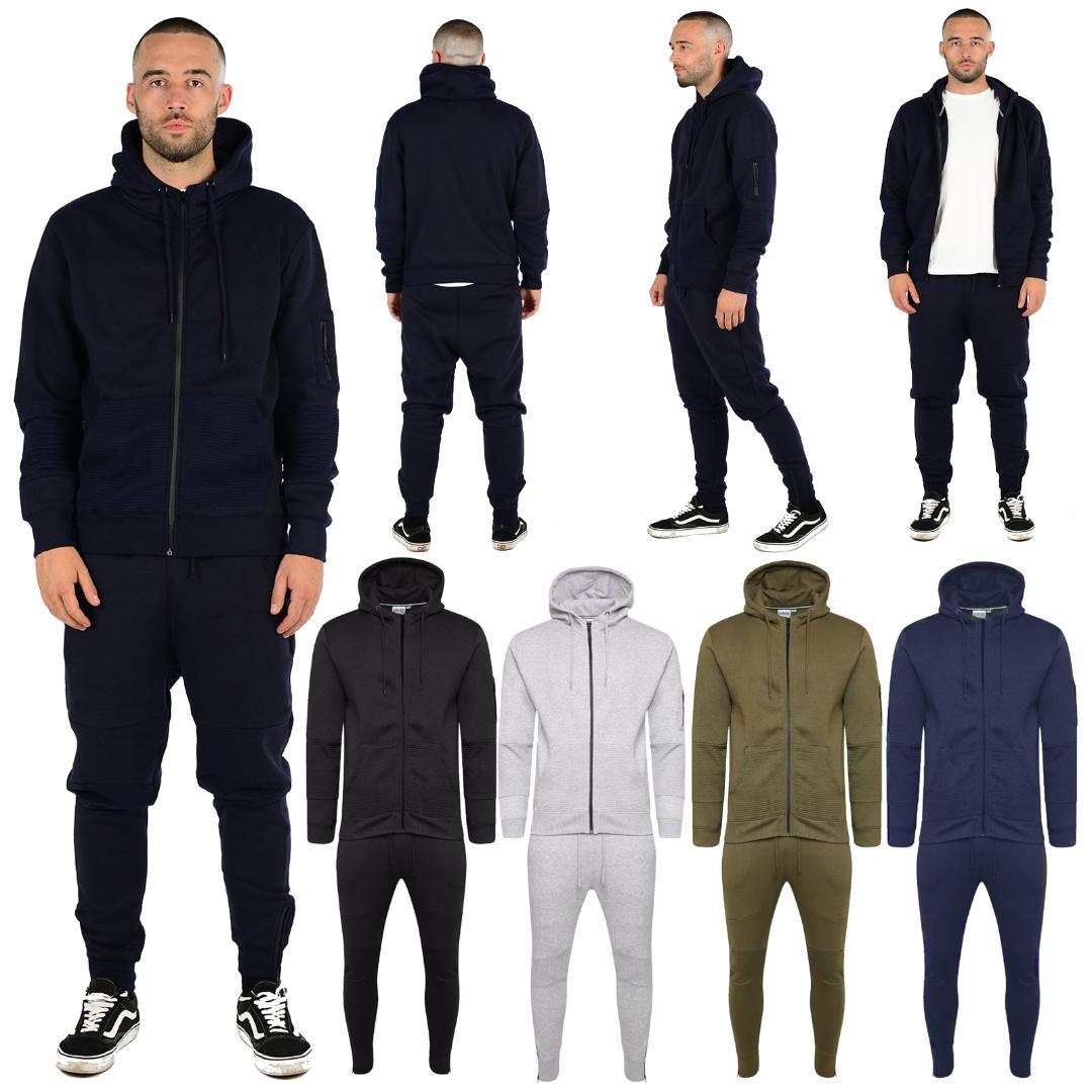 Mens Boys Full Tracksuit Corduroy Design Joggers Slim Fit Ribbed ...