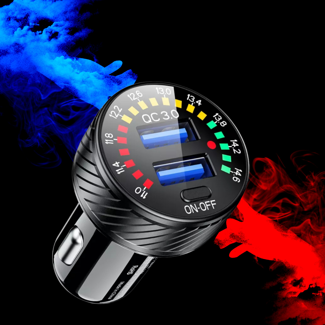 Car Charger 36W Cigarette Lighter Socket Dual USB Fast Charging Adapter Outlet