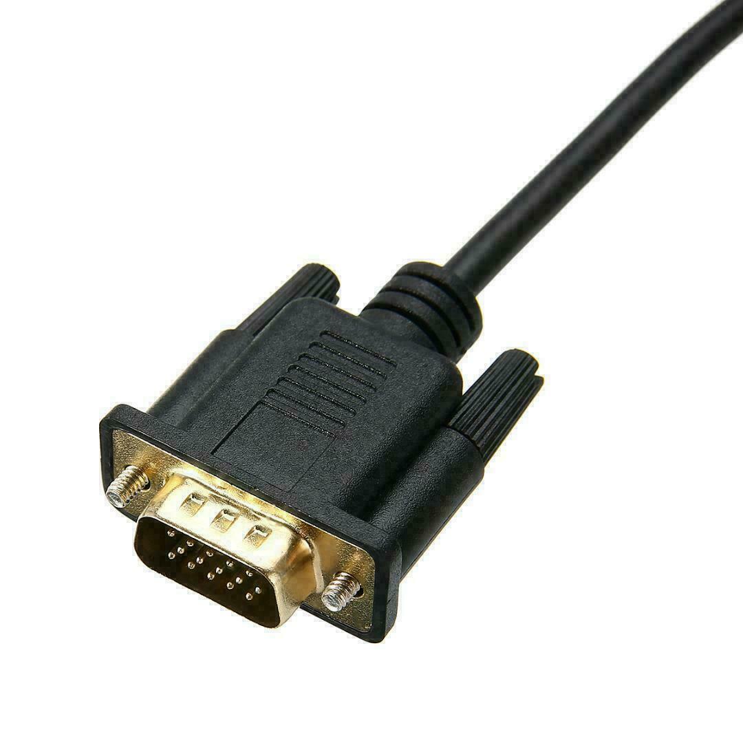 Display Port to VGA Cable Adapter Converter Video HDTV PC Monitor Desktop Laptop