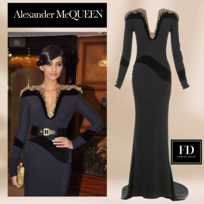 Alexander mcqueen hotsell black gown