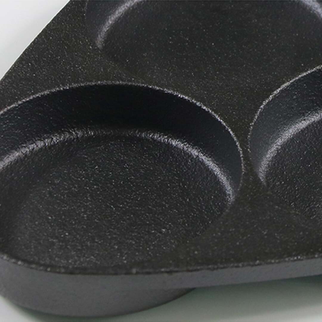 SOGA 3-Mould Cast Iron Egg Pancake and Omelette Fry Pan - Product image 6