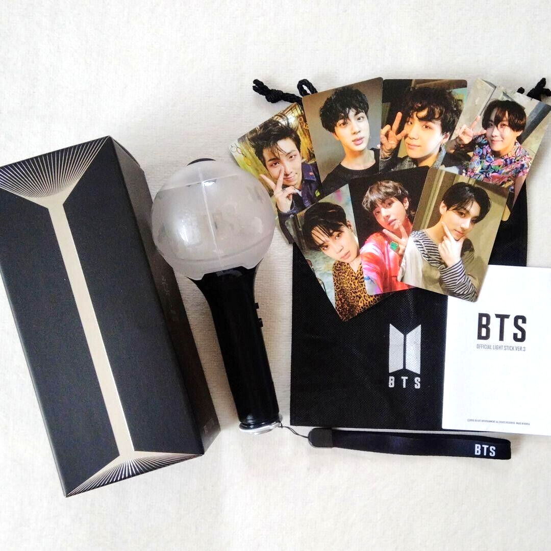 アミボム ver.3 BTS ARMY Bomb Ver 3 Official Light Stick with Box photo card