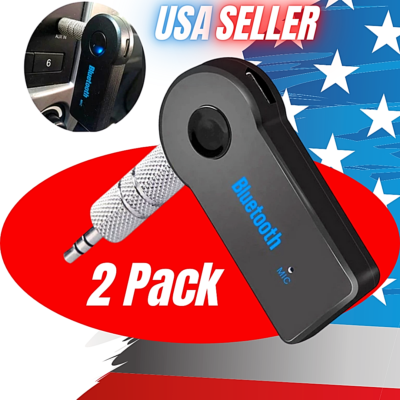 2 Auxiliar Transmisor Receptor Bluetooth 3,5mm inalámbrico Para Coche TV  Phone