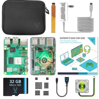 Vilros Raspberry Pi 5 Basic Starter Kit with ABS Plastic Case & RBG LED Fan