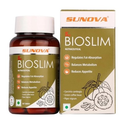 Bioslim by Sunova – 60 Herbal Tablets for Fat Burn & Metabolism Support