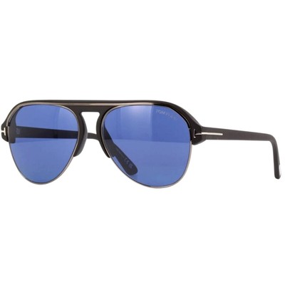 Pre-owned Tom Ford Ft0929 02v Black Sunglasses In Blue