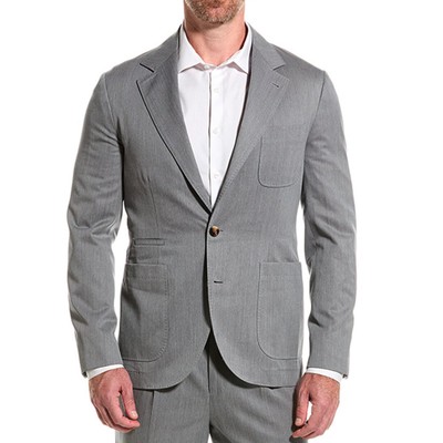 Pre-owned Brunello Cucinelli Men's Wool Blend Casual Two Peice Suit In Gray