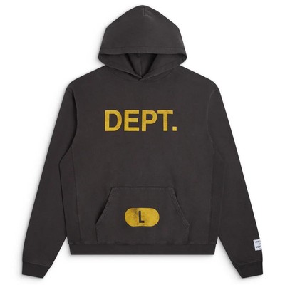 Pre-owned Gallery Dept. Size Logo Hoodie Black