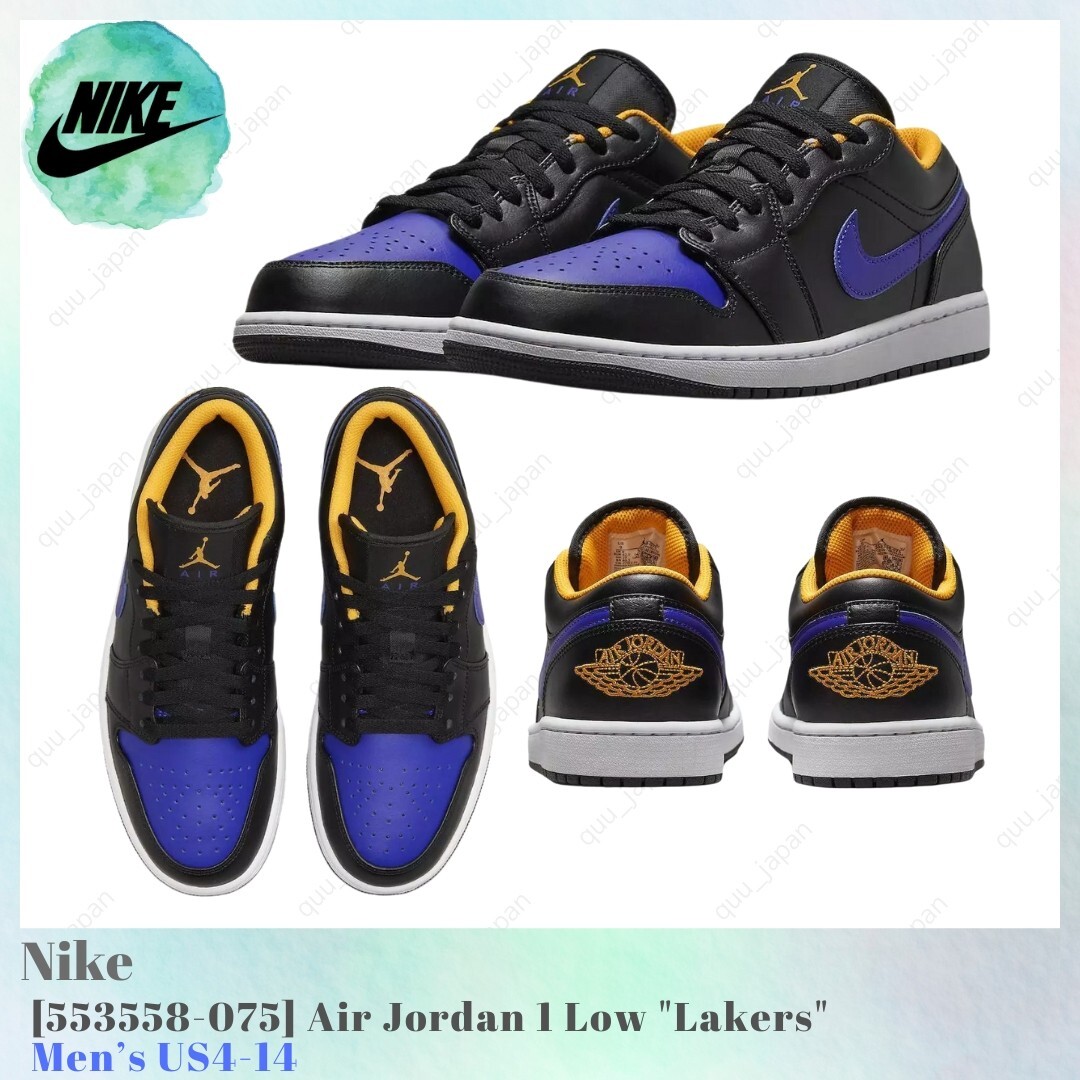 さ*み様 Nike Air Jordan 1 Low ブラック 認証カード付き エア ジョーダン 1 NIKE AIR JORDAN LOW GS ナイキ ロー BLACK