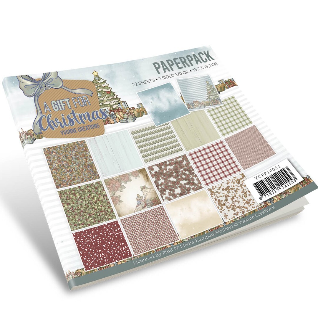 Paperpack - 15,2 x 15,2cm - Yvonne Creations - The Wonder of Christmas – 170gr -