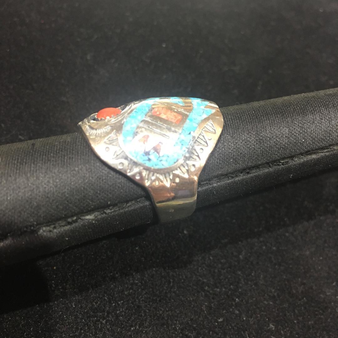 VINTAGE STERLING SILVER TURQUOISE RING