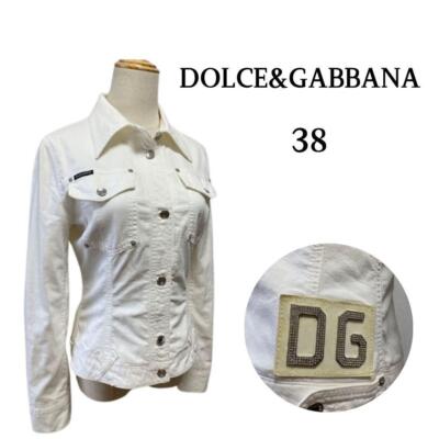 Dolce & Gabbana ホワイトジャケット 36 DOLCE&GABBANA White Jacket Denim Rubber Logo Size 38 F9041D