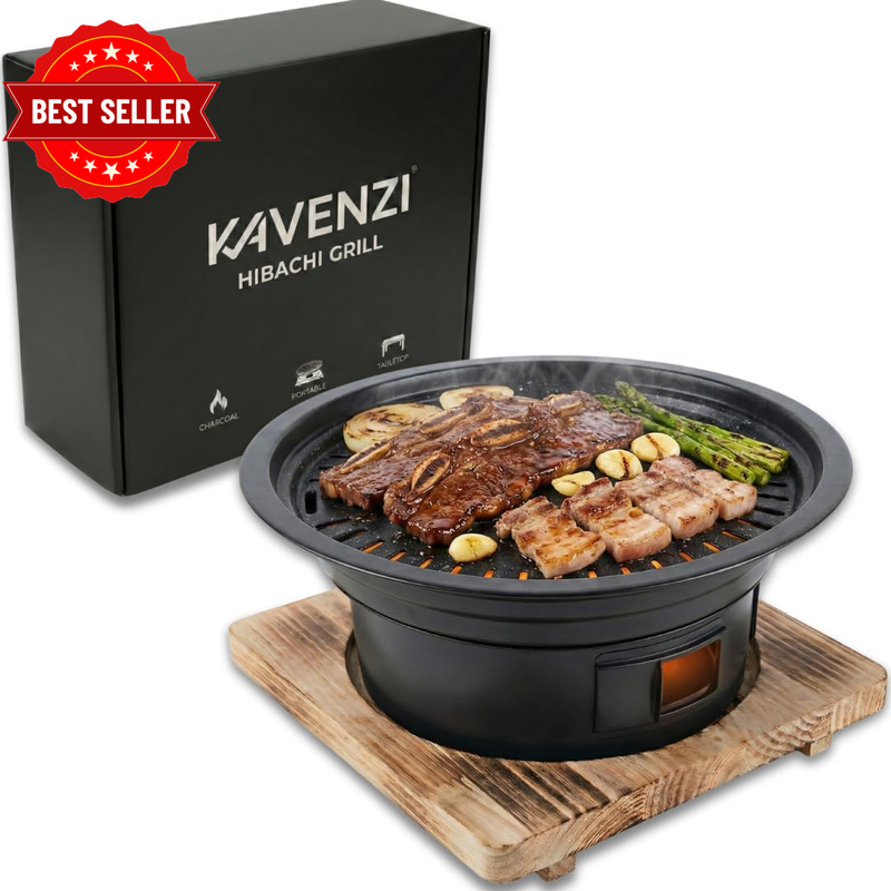 Hibachi Grill – Portable Charcoal BBQ Grill for Korean BBQ & Japanese-Style Tabl