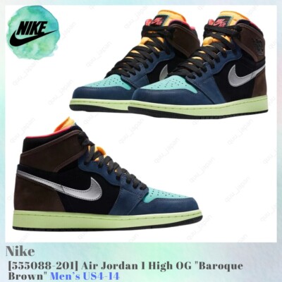 Nike Air Jordan 1 High OG Baroque Brown 555088-201 Men's US4-14 NEW