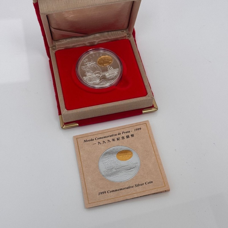 Macau 100 Patacas 1999 â East Meets West Ag Proof Mit Box Und Zertifikat [91813