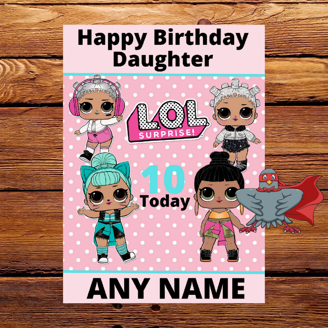 Birthday Card Any Name, Relative And Age