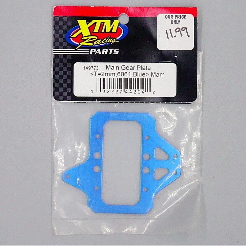 Xtm Course PiÃ¨Ces - Principale Gear Plaque T = 2mm,6061,Bleu,Mam - Model #149773