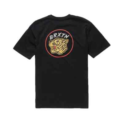 

Трикотажная футболка с коротким рукавом Brixton Kit (черная поношенная) Футболка с рисунком, Black worn wash