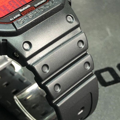 Pre-owned Casio G-shock Black & Red Gw-b5600ar-1 Solar Radio Men's Watch In Box