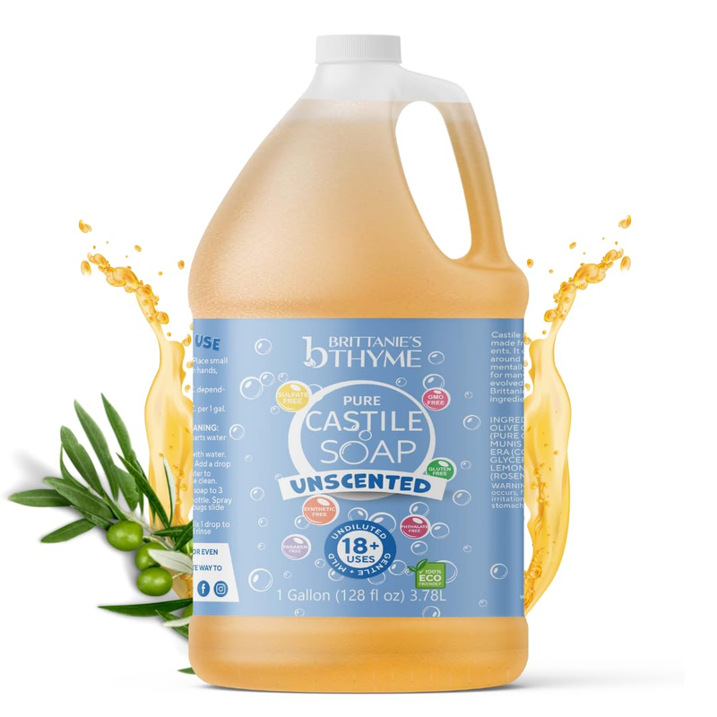 Castile Liquid Soap Refill, 1 Gallon | Vegan & Gluten Fre