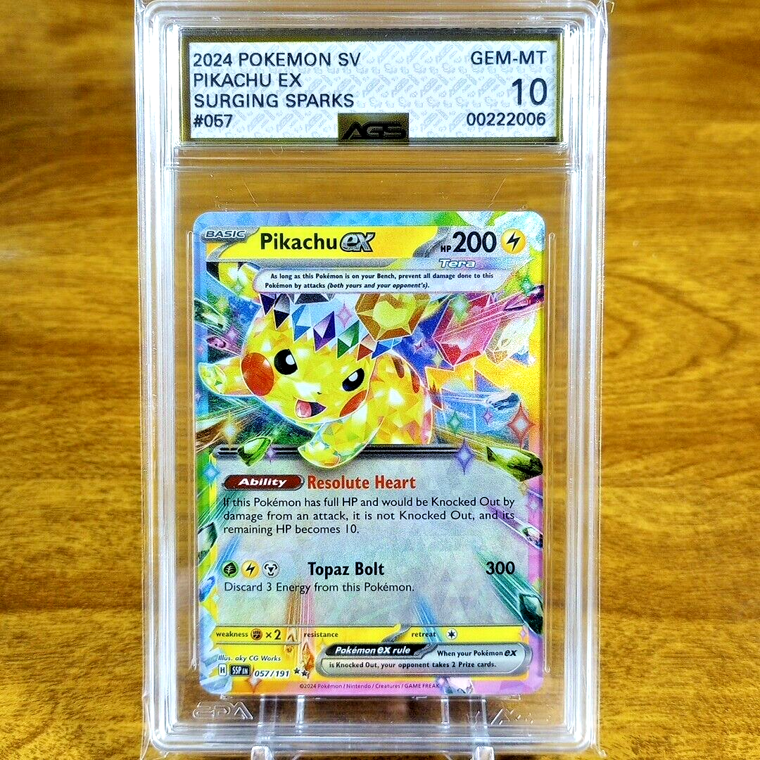 ポケモンカードゲーム PIKACHU ex GEM MT 10 SAR PSA 10 Pikachu ex SAR 132/106 Super Electric Breaker sv8