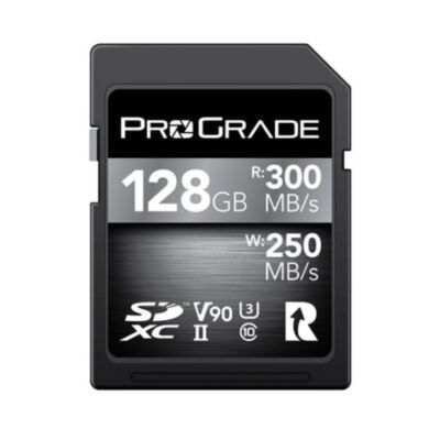 ProGrade Digital SDXC 128GB UHS II V90 Memory Card with 300 MBPS Read Speed