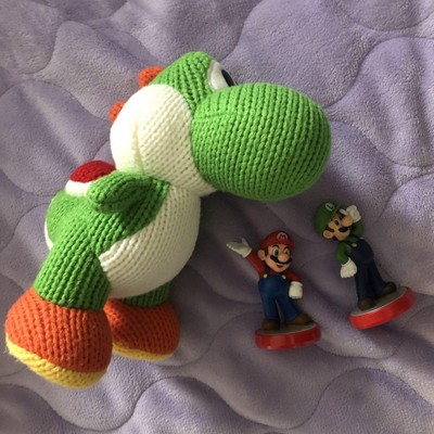 Nintendo Amiibo Knitted Mega Yarn Yoshi Wooly World Big Wii U figure game
