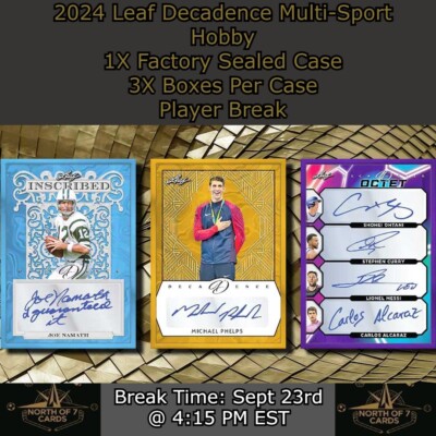 Jalen Milroe 2024 Leaf Decadence Multi-Sport -  1X Case Player Break #6