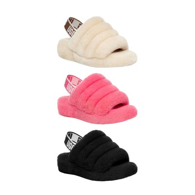 

Женские шлепанцы с ремешком на пятке Ugg Fluff Yeah с рифленой дубленкой, Fluff Yeah