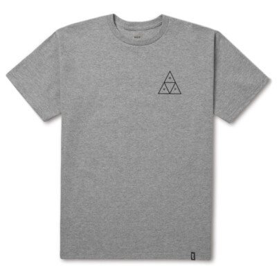 

Мужская футболка с коротким рукавом HUF Worldwide Essentials «Triple Triangle» (серая H), Grey heather